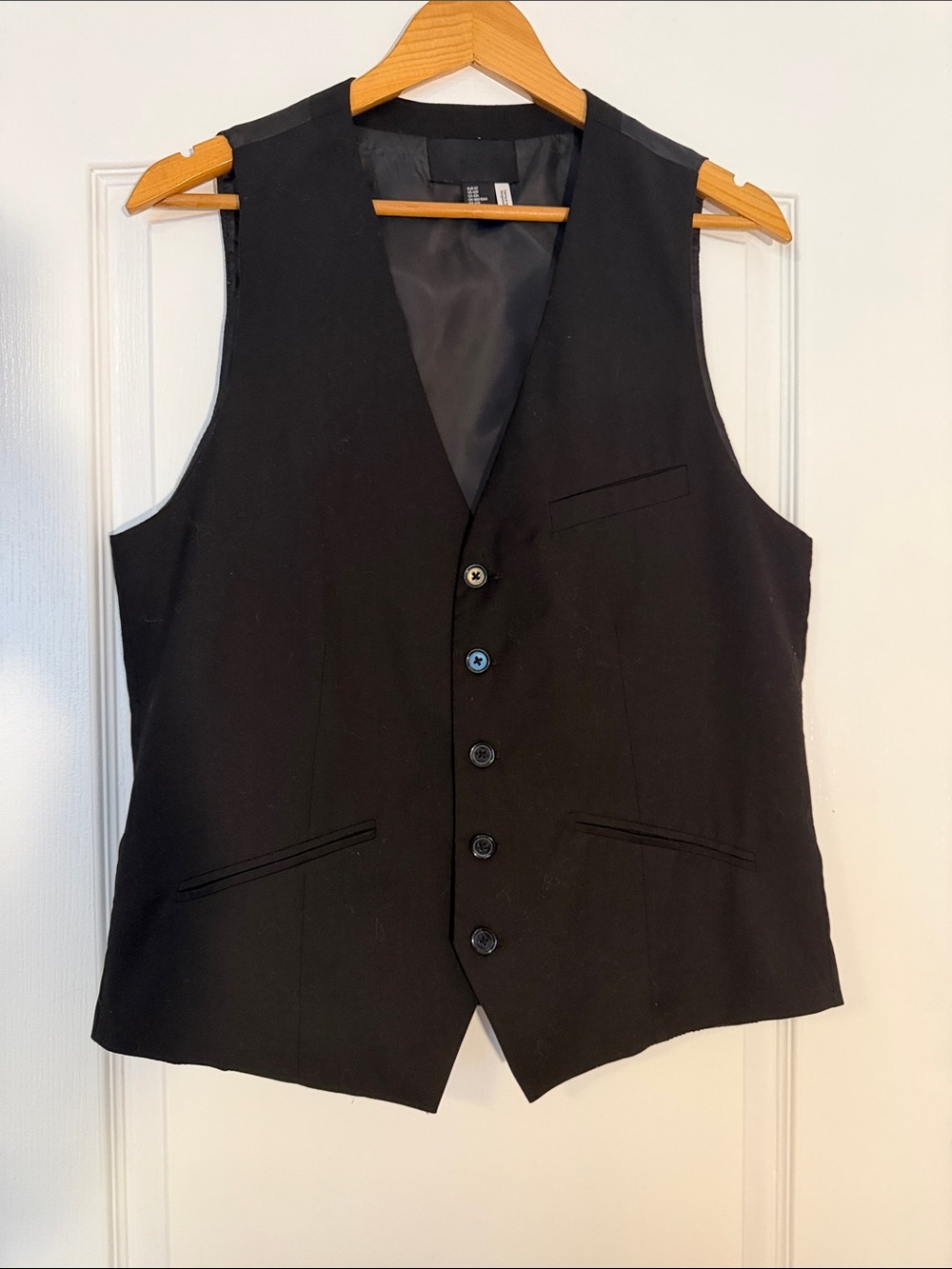 H&M Black Formal Vest – Size 42R – Excellent Condition